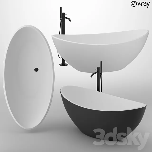 Free Standing Bathtub 03 3DModel
