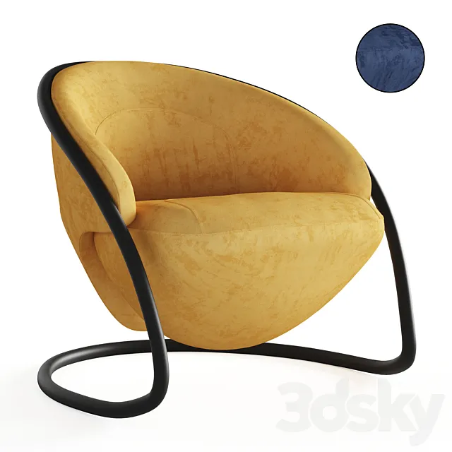 Freedom Lounge Chair by Arketipo 3D Model