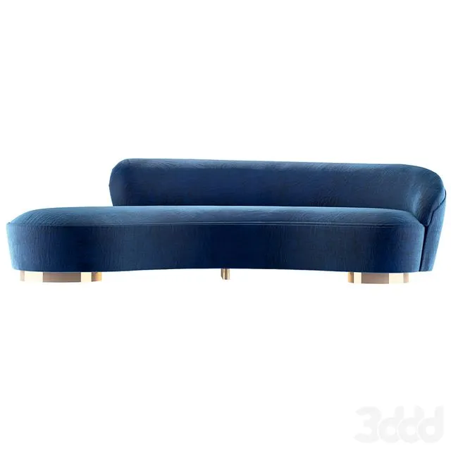 Freeform curved sofa 3D Model
