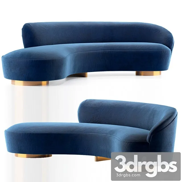 Freeform curved sofa
