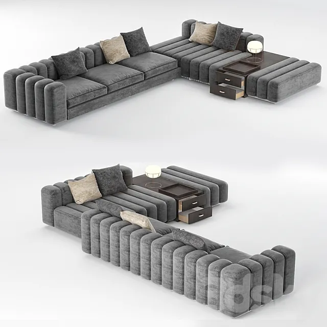 Freeman Corner Sofa System 3D Model