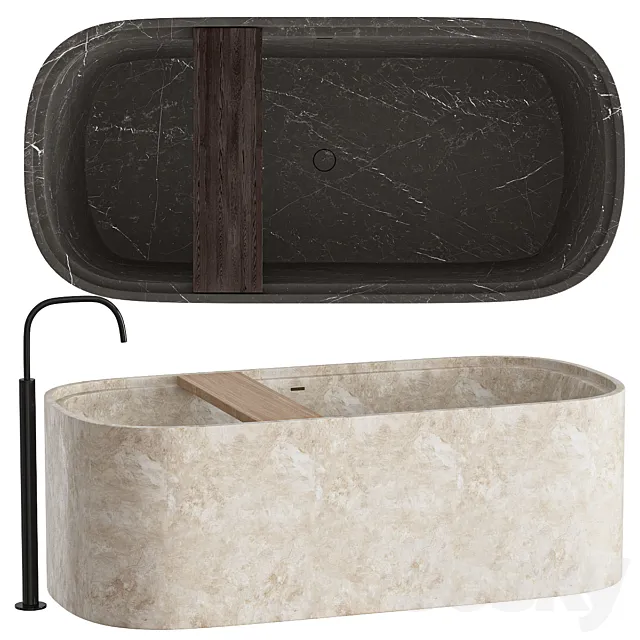 Freestanding bathtub designed by Pete Boone 3D Model