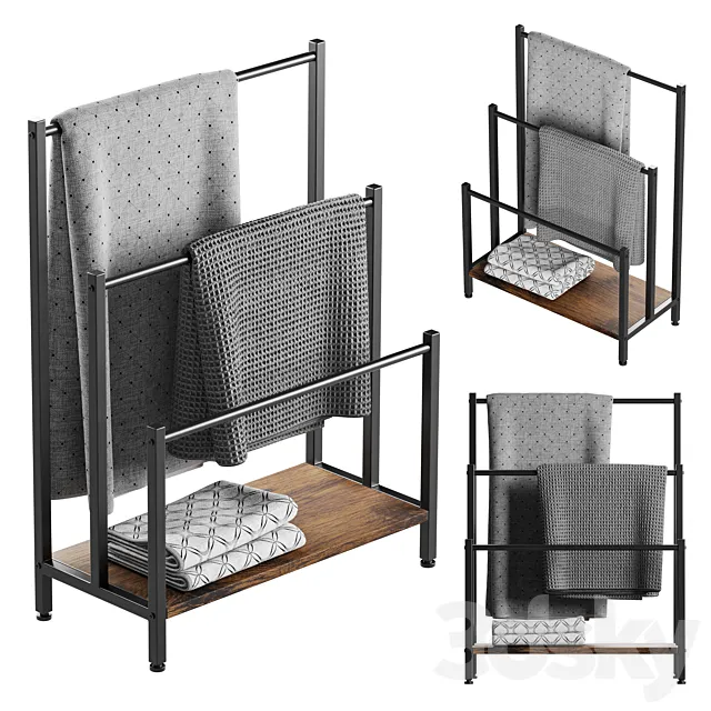 Freestanding rack for towels and blankets HOOBRO Free Download
