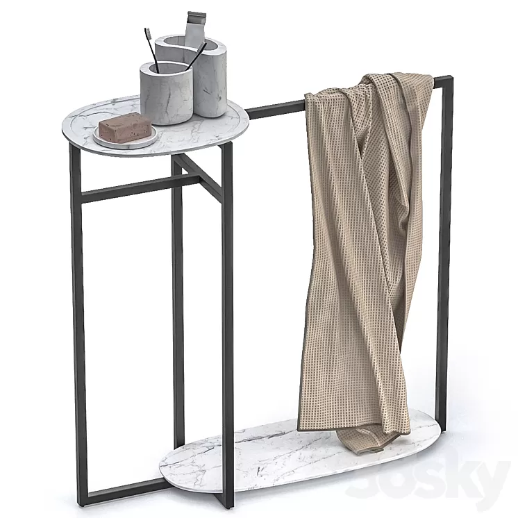 Freestanding towel rack 3D Model