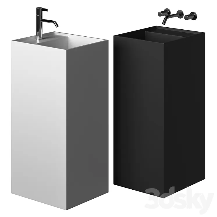 Freestanding washbasin Laufen KARTELL 3D Model Free