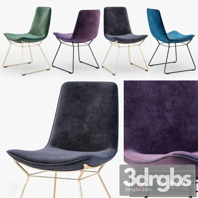 Freifrau Amelie Chair Basic Wire Frame 3D Model Free