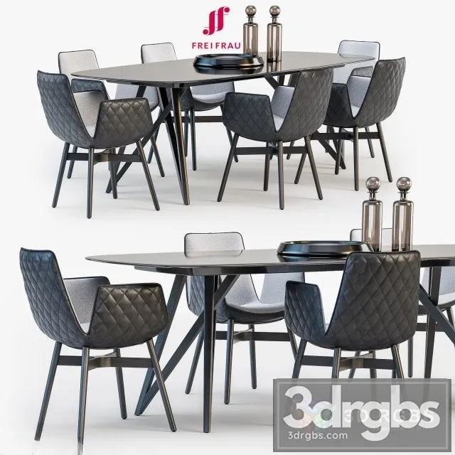 Freifrau Dining Set 02 3D Model Free