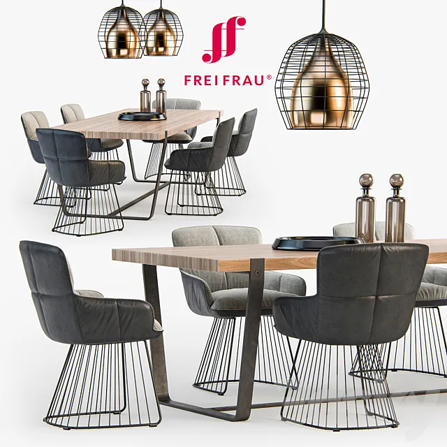 Freifrau Dining set_01 3DModel