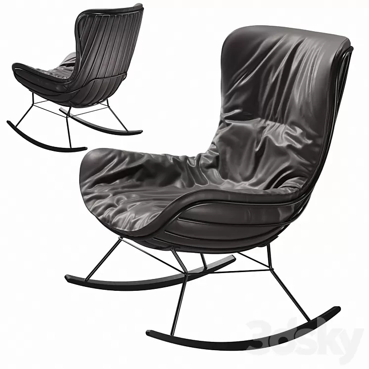 Freifrau Leyasol Rocking Wingback Chair 3D Model