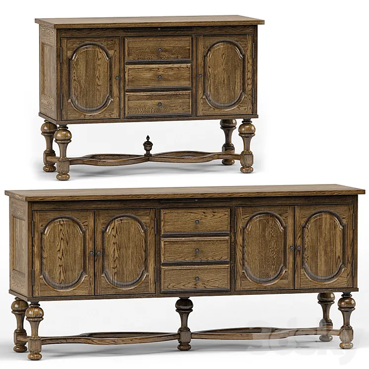 Fremarc Barcelona Buffet Base 3D Model Free