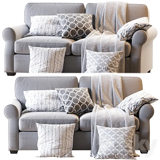 Fremont Roll Arm Upholstered Sofa 3DModel