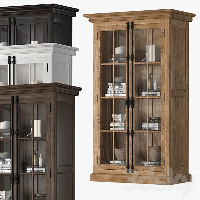 FRENCH CASEMENT DOUBLE-DOOR CABINET 3D Model