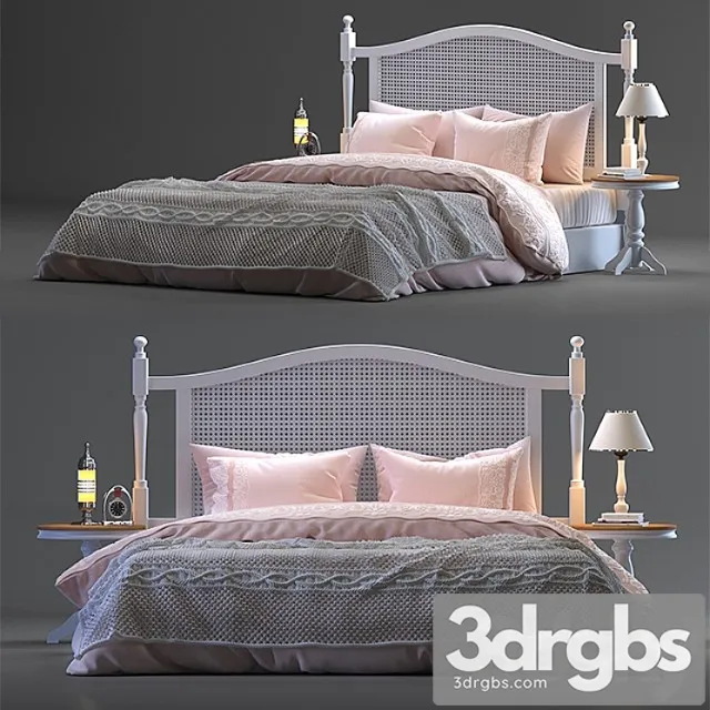 French Country Bed 3D Model Free