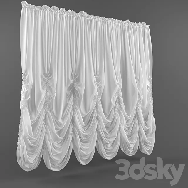 French curtains 3D Model