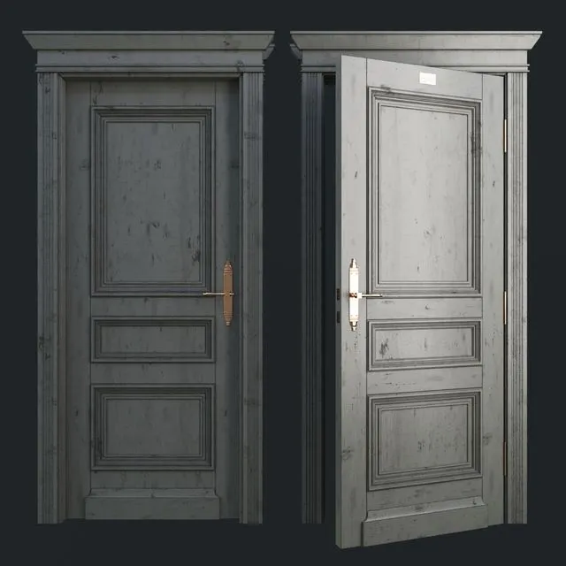 French door 2 3D Model