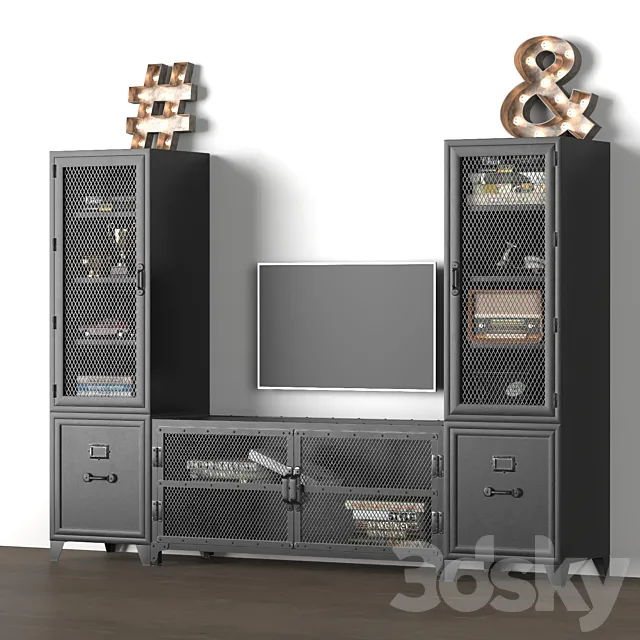 FRENCH RAILROAD LEFT CABINET TOP 3DModel