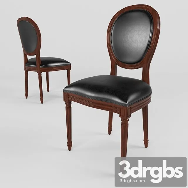 French round soft chair 2 3D Model Free