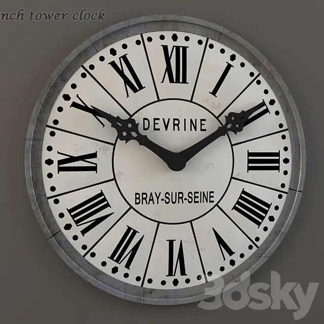 French tower clock 3DModel