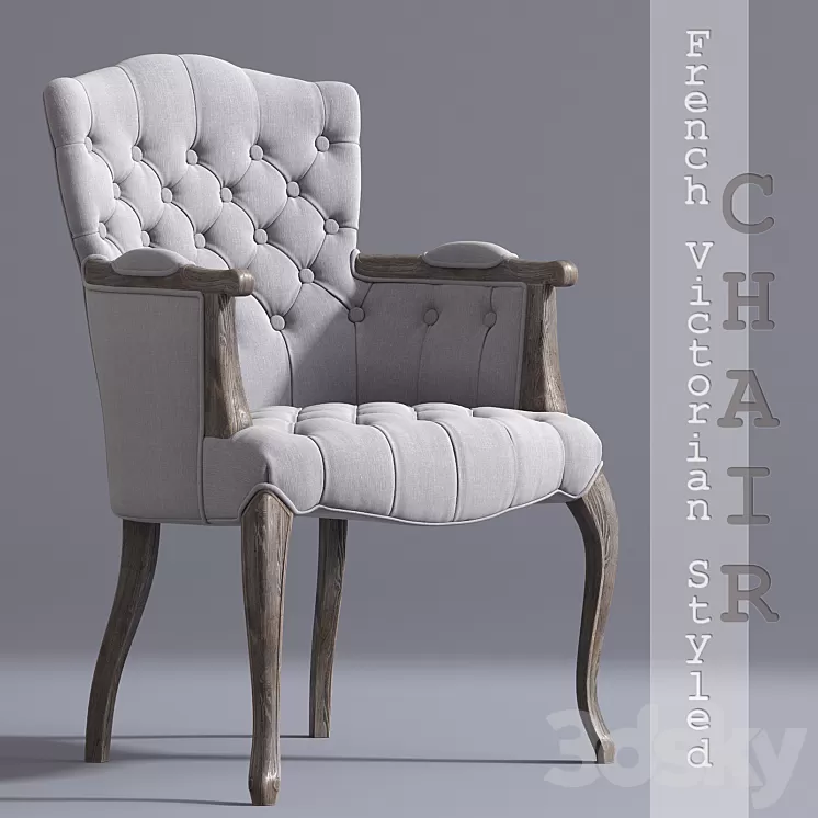 French VictorianStyled Chair 3D Model