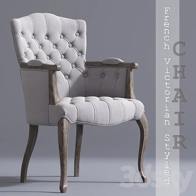 French VictorianStyled Chair 3DModel