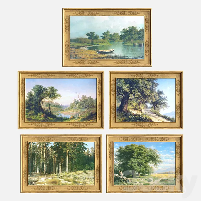 Fresco affrezki classic landscape 26-30 3D Model