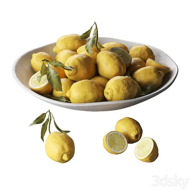 Fresh lemons 3D Model