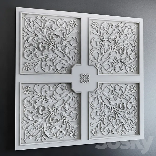 Fretwork Ceiling 342 3D Model