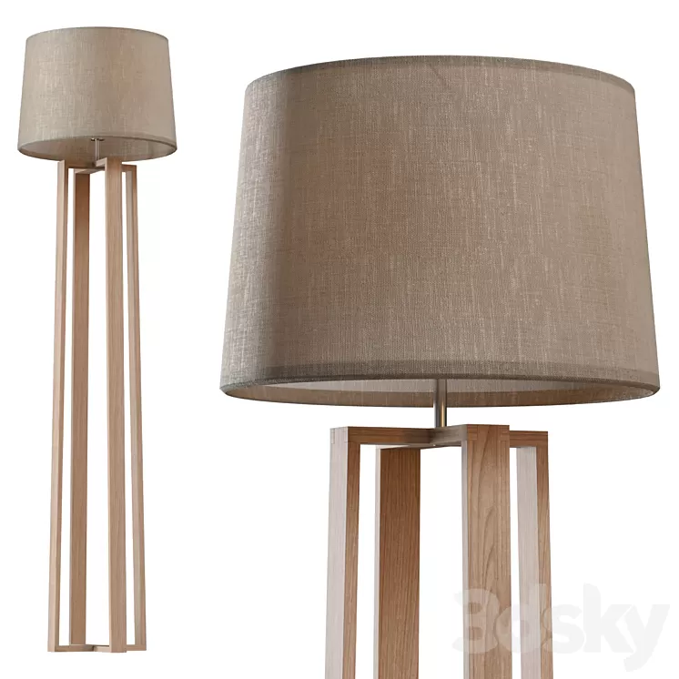 Freya Nubi FR5134-FL-01-BG floor lamp 3D Model Free