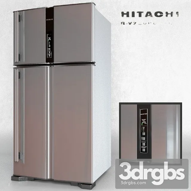 Fridge Hitachi 3D Model Free