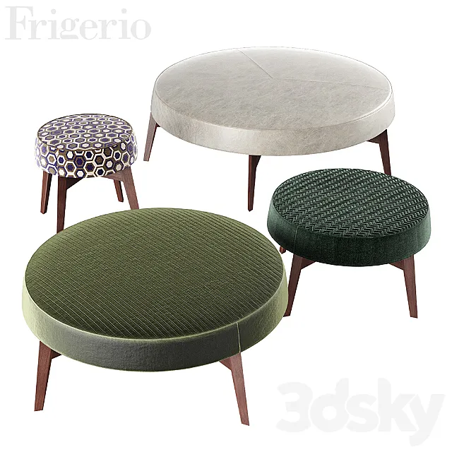 Frigerio salotti cross ottoman 3DModel