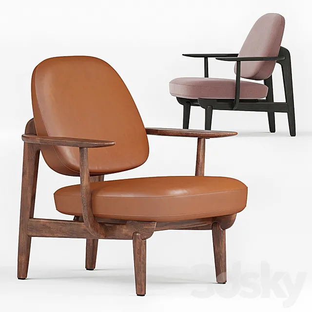 Fritz Hansen JH97 lounge chair 3D Model