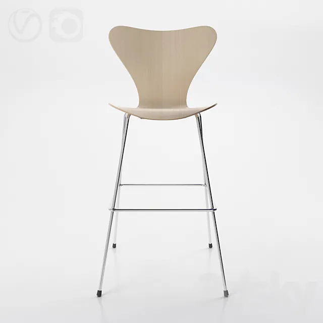 fritz hansen series 7 3197 bar 3D Model
