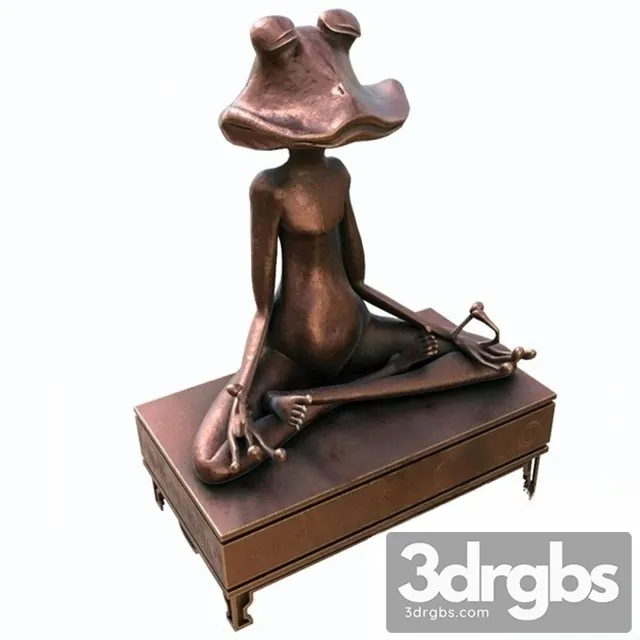 Frog Sculpture 3D Model Free