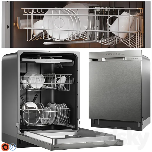 Front Control Dishwasher 001 3DModel