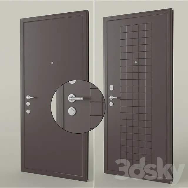 Front metal door "Toreks" Ultra model - 06 3D Model