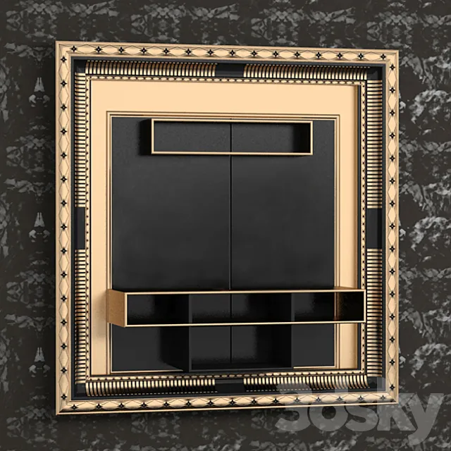 Front panel tv. VISMARA Frame Art Deco 3D Model