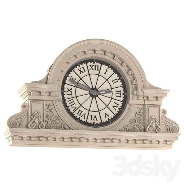 Front street clock 3D Model