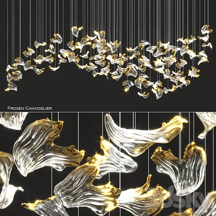 Frozen sans souci chandelier by barbora 3D Model