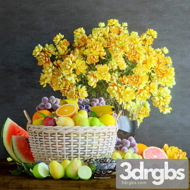 Fruit Basket 3D Model Free