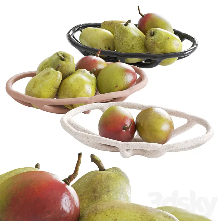 Fruit bowls 3D Model Free