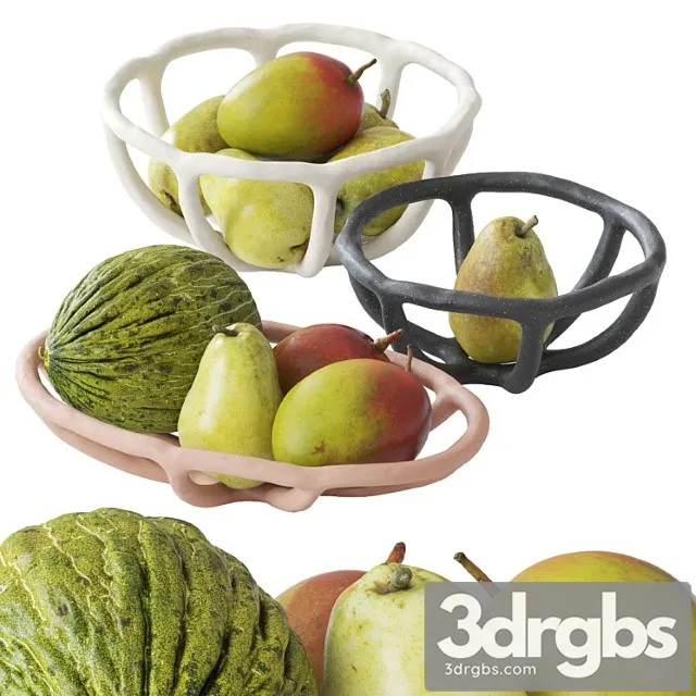 Fruit Bowls 3D Model Free