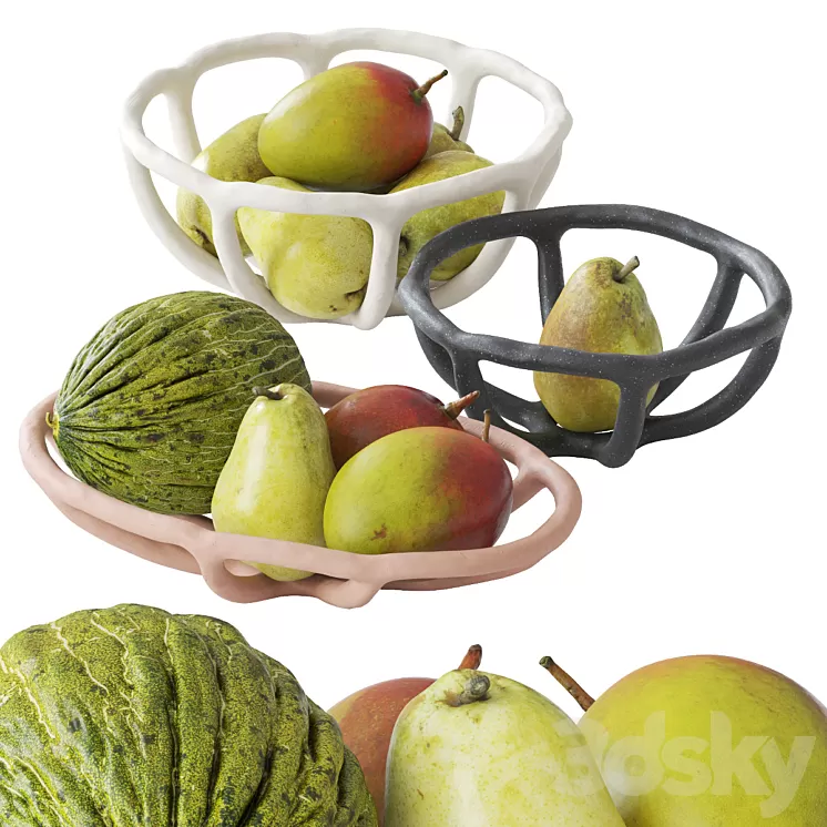 Fruit bowls 3D Model Free