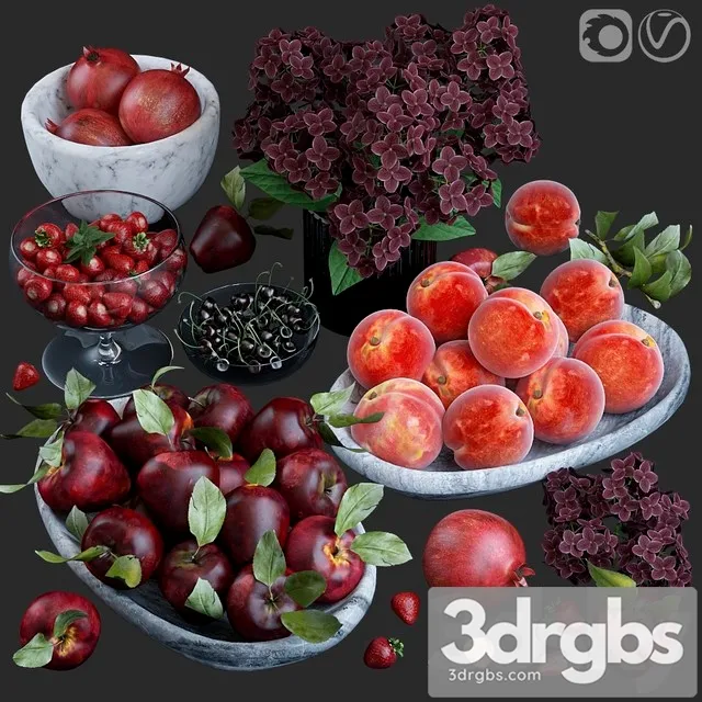 Fruits Red 3D Model Free