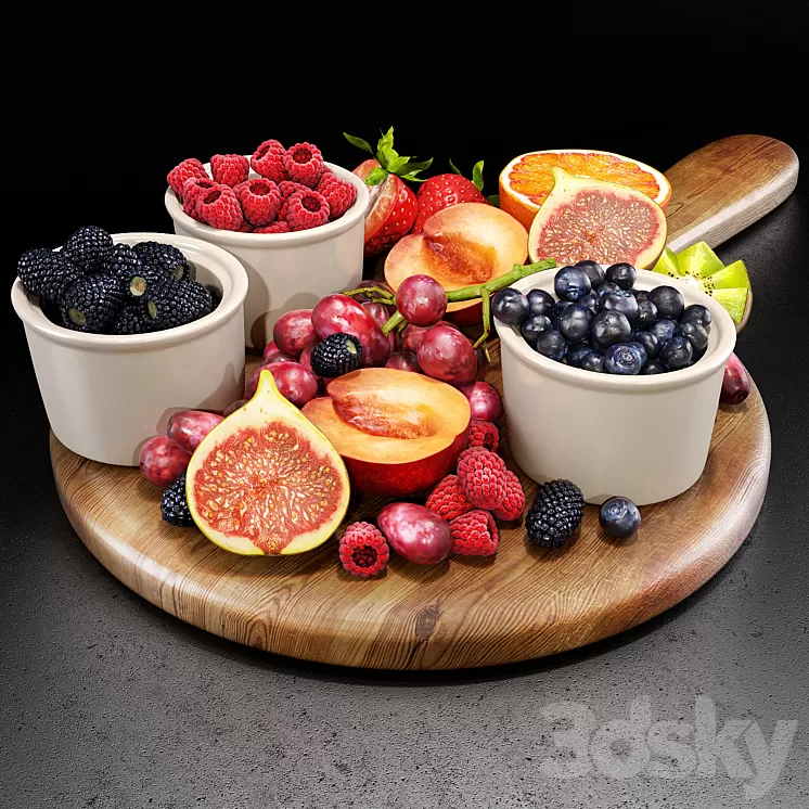 Fruits set 02 3D Model