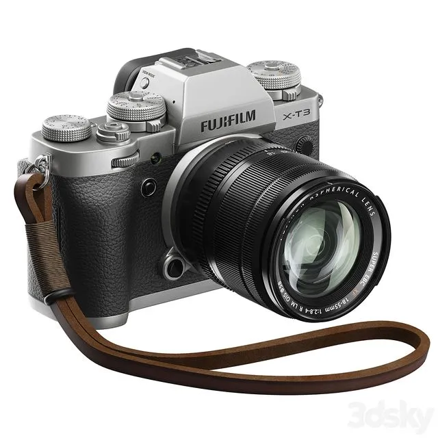Fuji x-t3 digital photo camera 3D Model