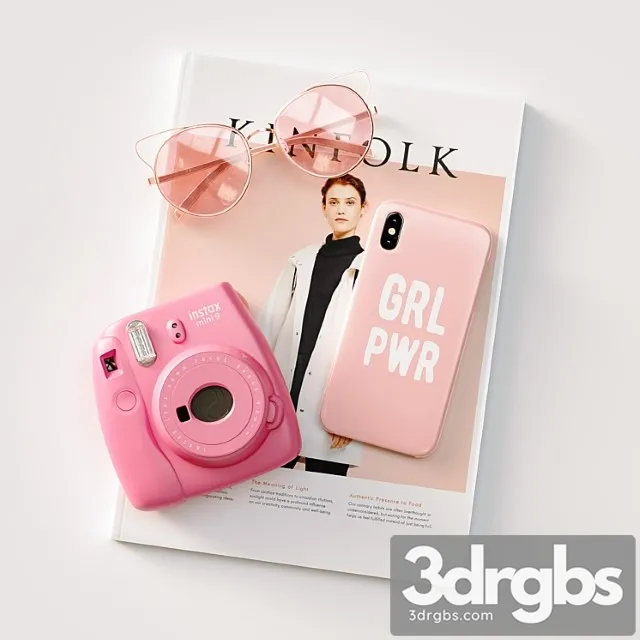 Fujifilm Instax Mini 9 Set 3D Model Free