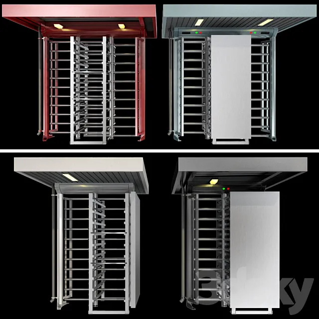 Full-Height Turnstiles (Part 3) 3D Model
