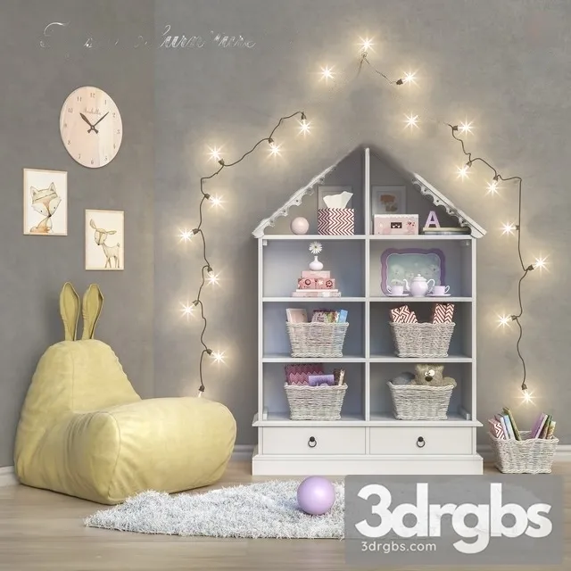 Funiture Child Set 02 3D Model Free