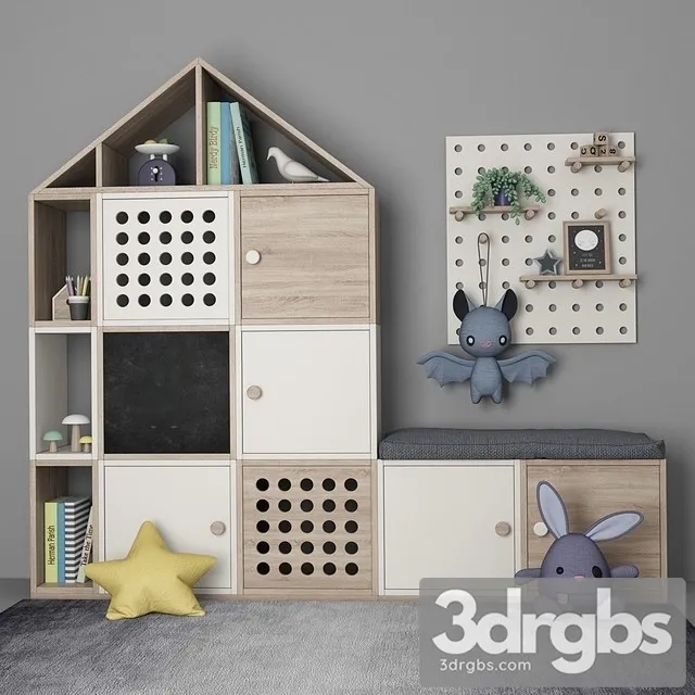 Funiture Child Set 03 3D Model Free