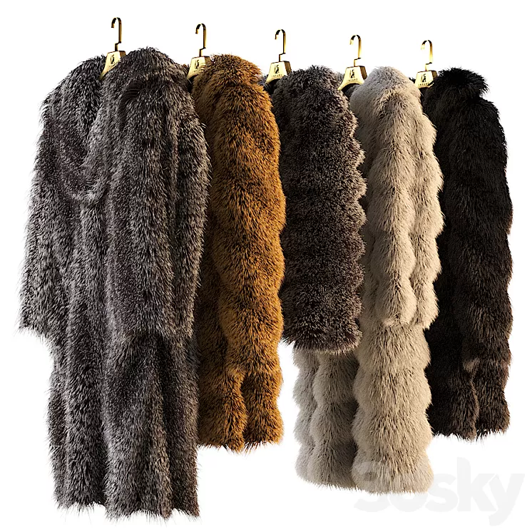 Fur coats 3D Model